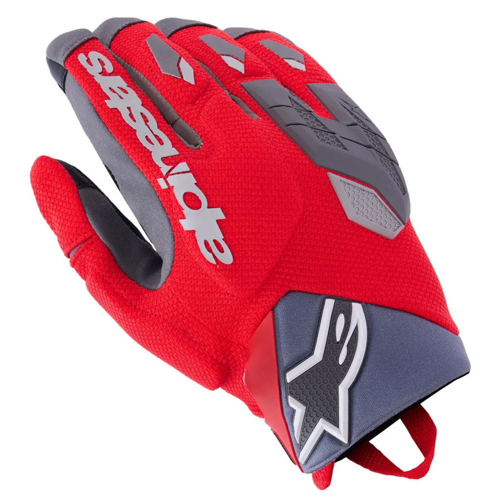 Alpinestars Durack Gloves Bright Red Mid Grey