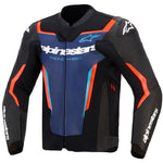 Alpinestars GP Force V2 Leather Jacket Black Blue Red Fluo
