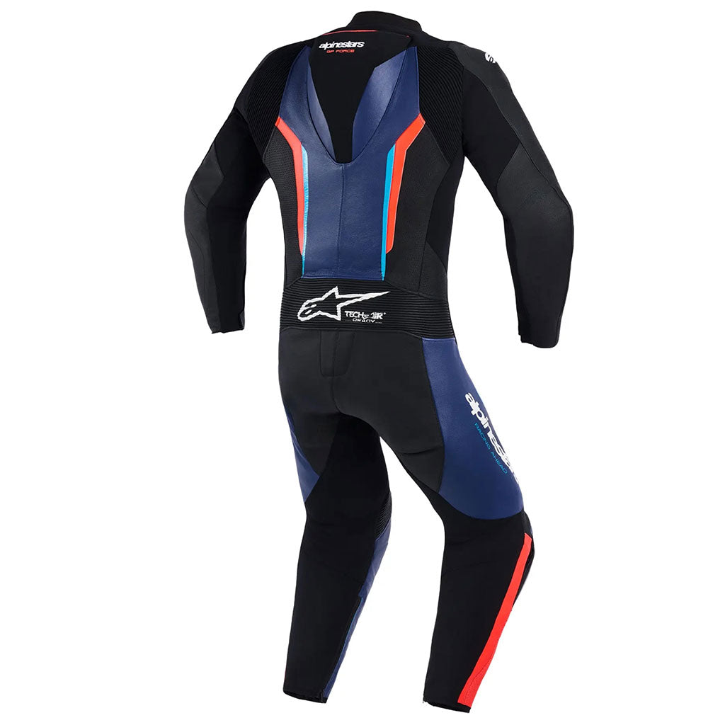 Alpinestars GP Force V2 Leather Suit 1PC Black Blue Red Fluo