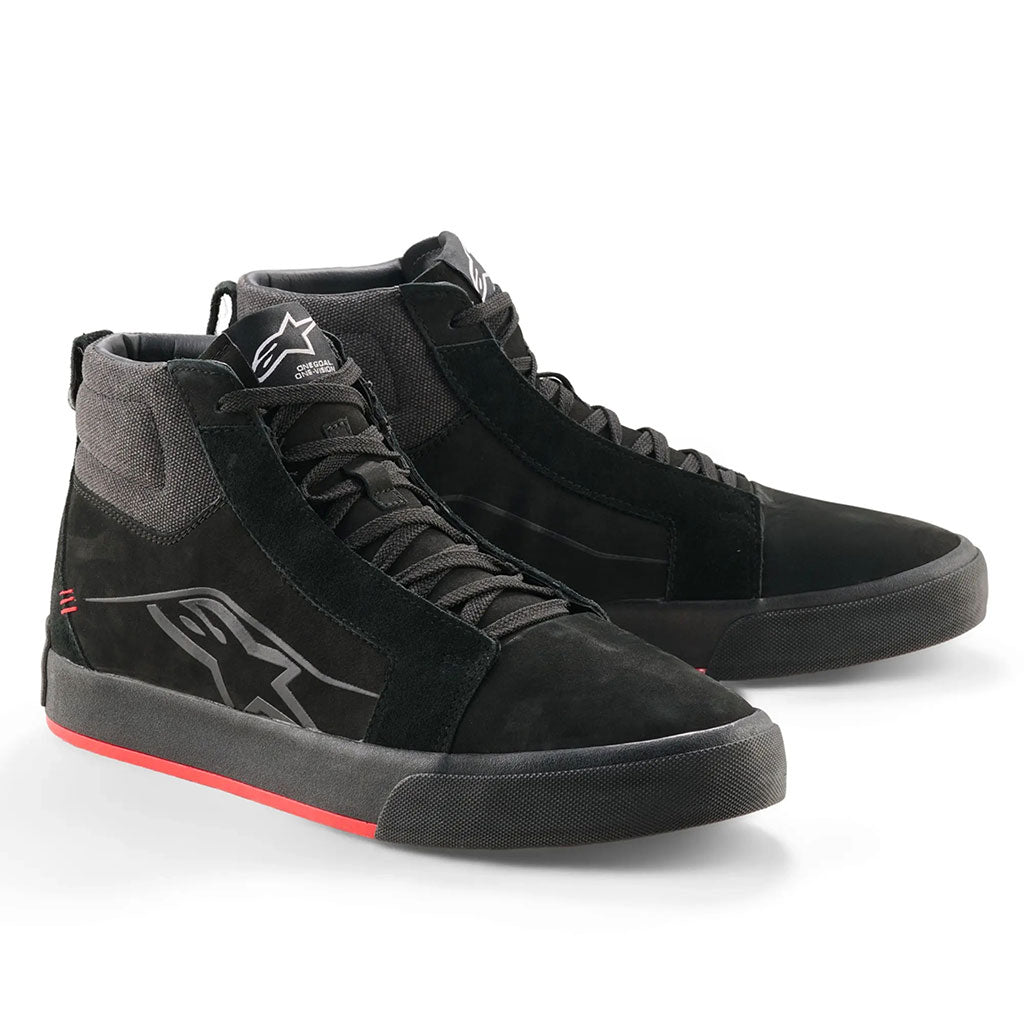 Alpinestars Ride-63 Leather Short Boots Black Bright Red