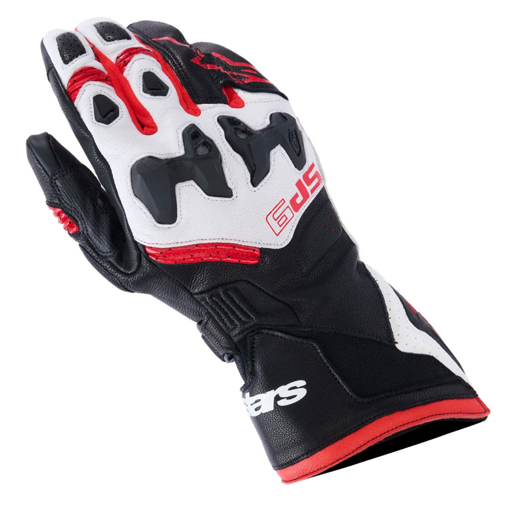 Alpinestars SP-9 Gloves Black White Bright Red