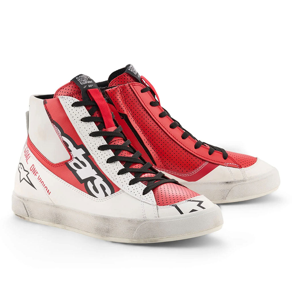 Alpinestars Stated Flair Short Boots White Bright Red