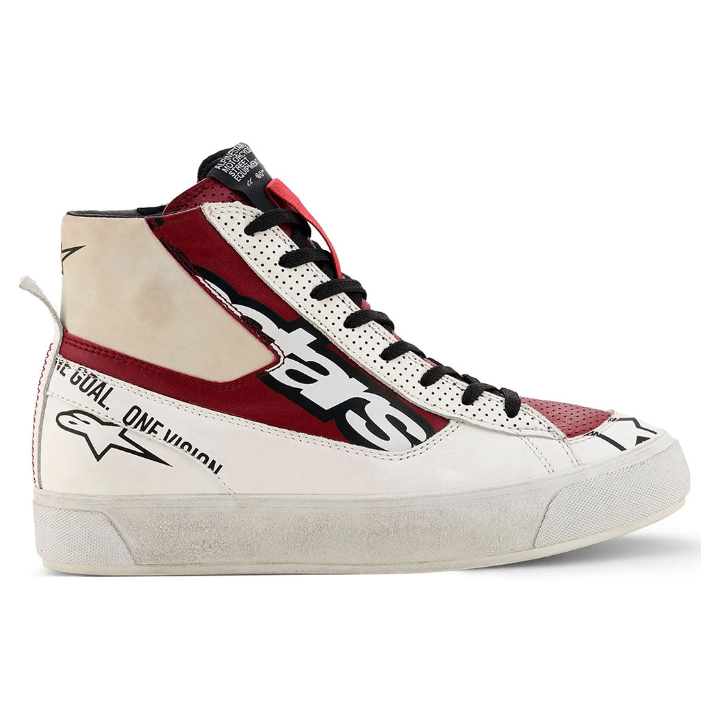 Alpinestars Stella Stated Flair Short Boots White Rio Red