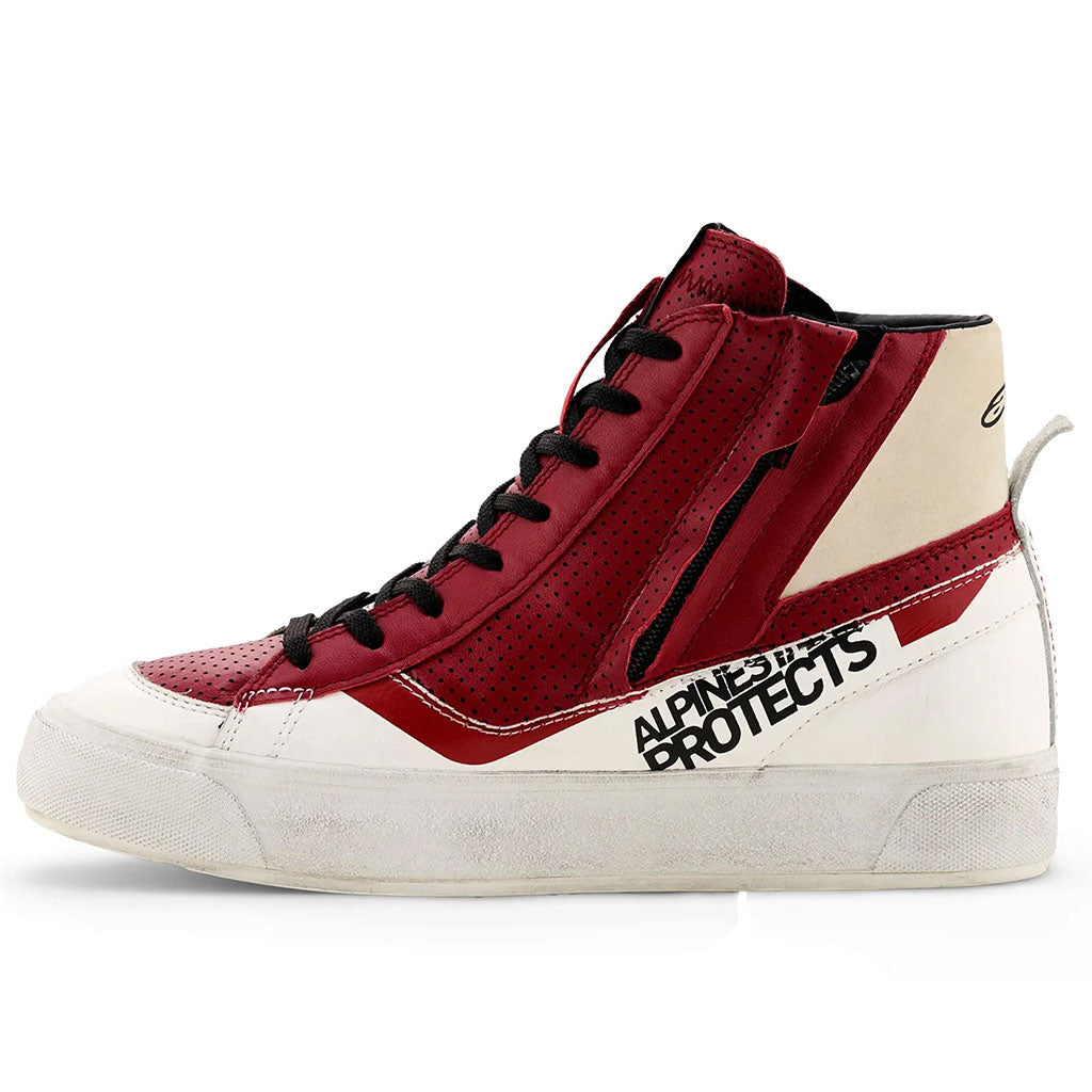 Alpinestars Stella Stated Flair Short Boots White Rio Red