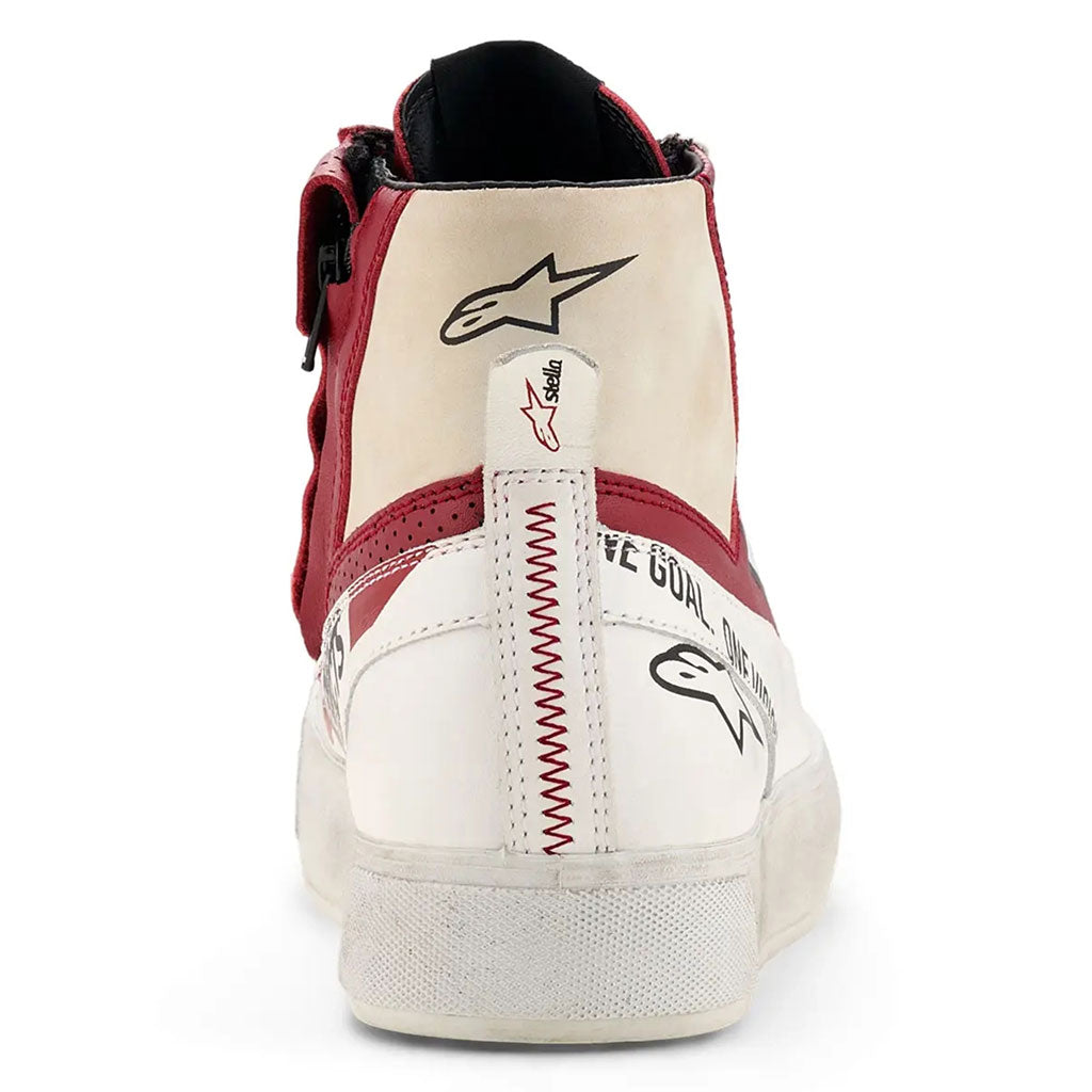 Alpinestars Stella Stated Flair Short Boots White Rio Red