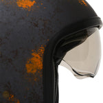 Duchinni D388 Vintage Rust Motorcycle Open Face Helmet
