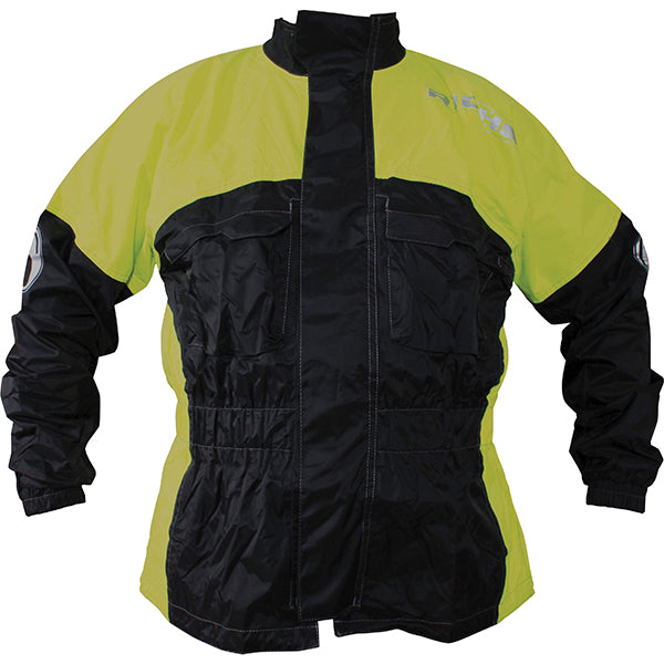 Richa Rain Warrior Waterproof Jacket Black Fluo Yellow