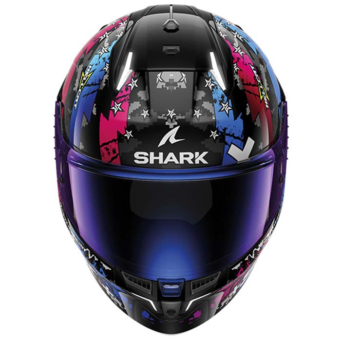 Shark Skwal I3 Hellcat White Blue Violet + Free Iridium Pink Visor