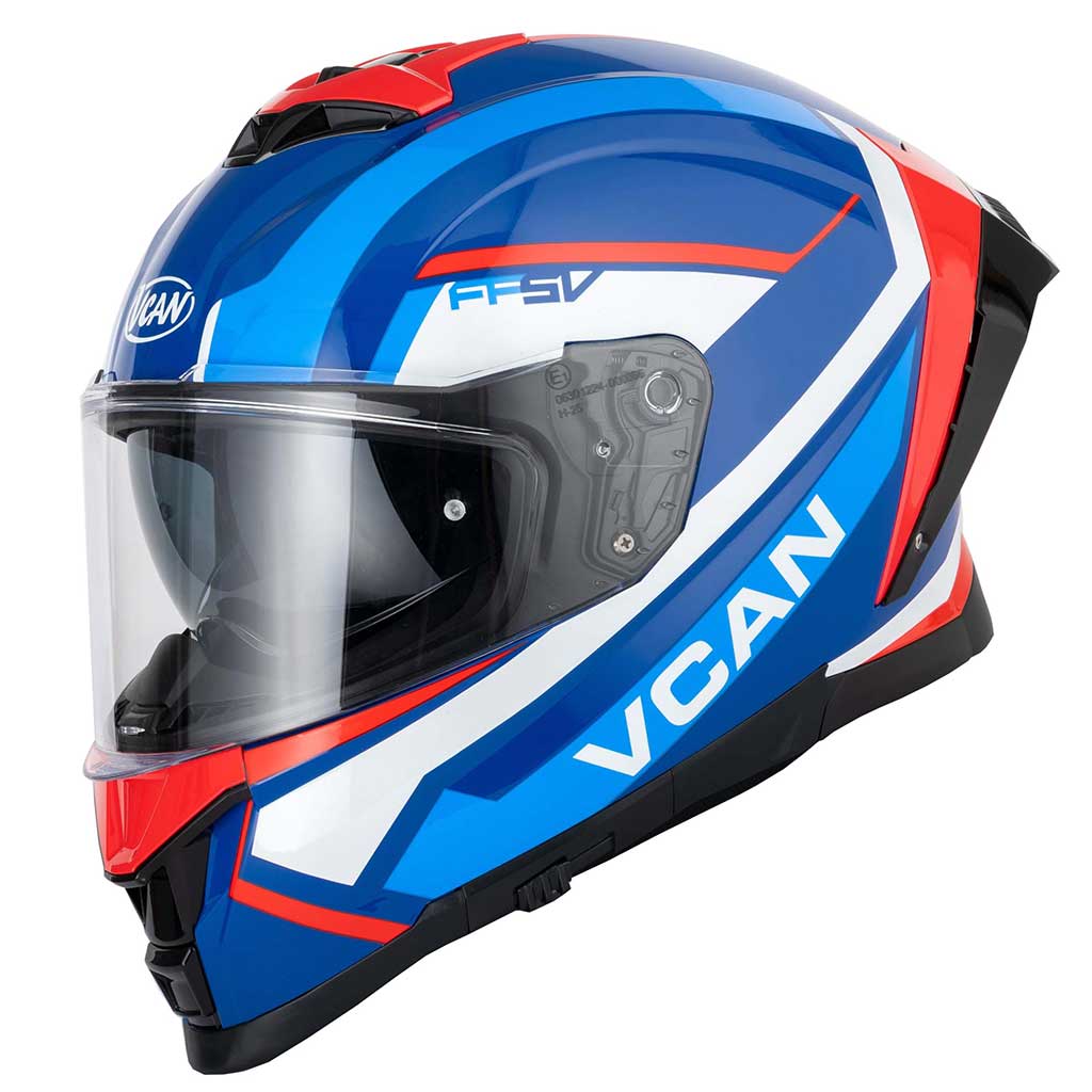 Vcan H162 Z-Force Blue Red White Full Face Motorcycle Helmet