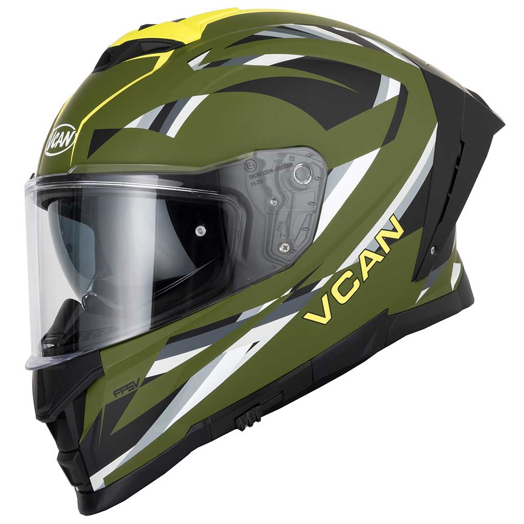 Vcan H162 Lifeforce Green Full Face Motorcycle Helmet