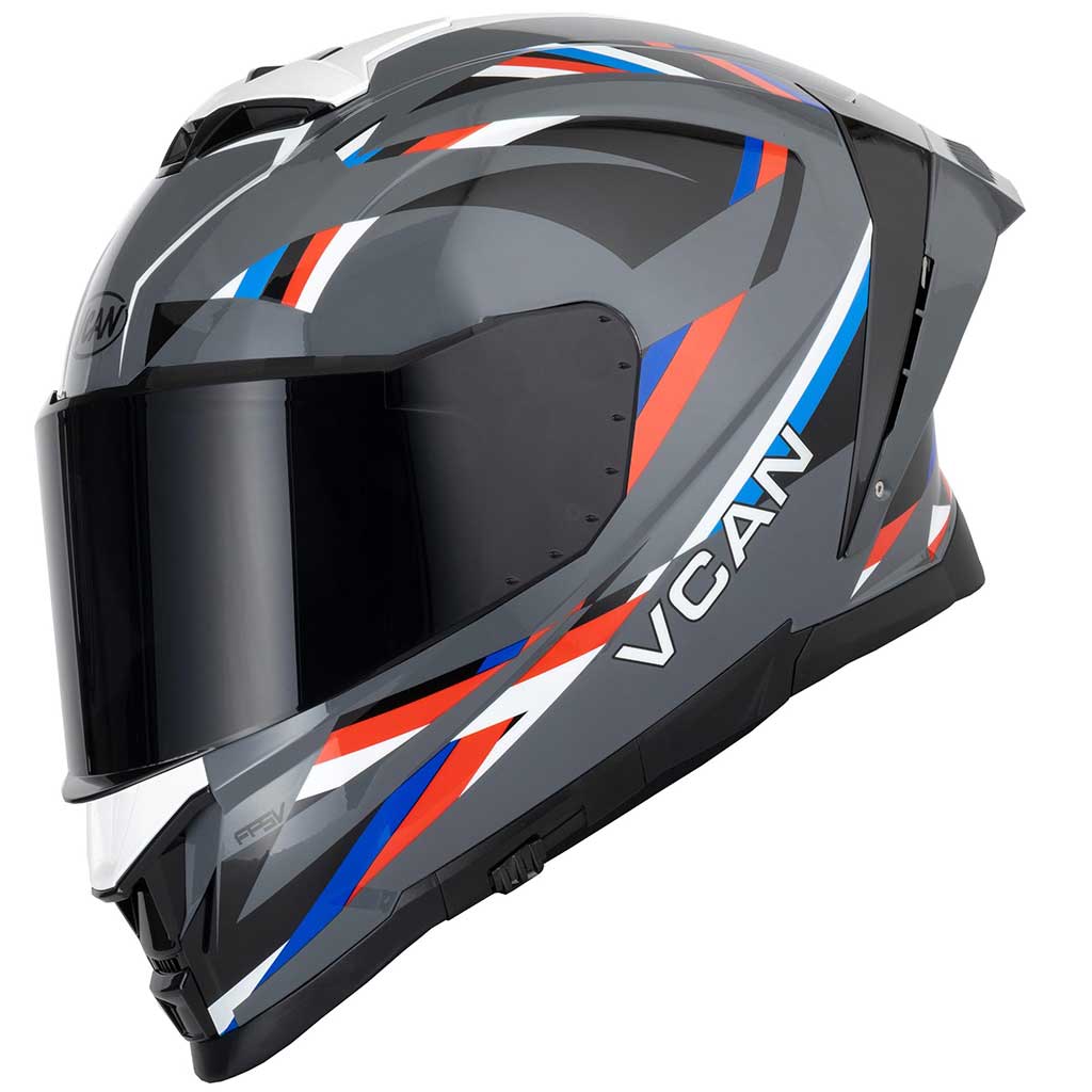 Vcan H162 Lifeforce Grey Full Face Motorcycle Helmet