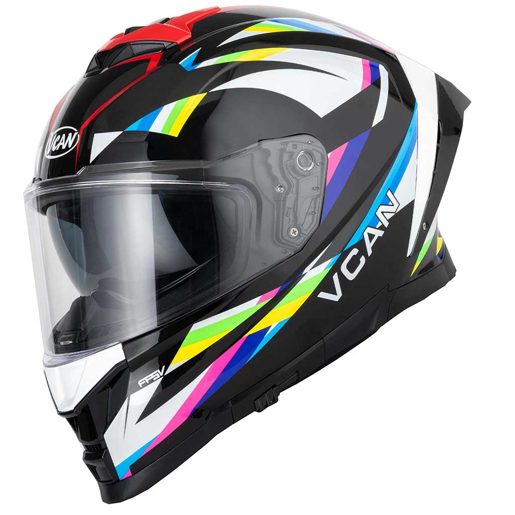 Vcan H162 Lifeforce Rainbow Full Face Motorcycle Helmet