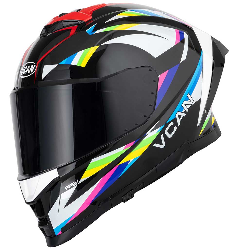 Vcan H162 Lifeforce Rainbow Full Face Motorcycle Helmet