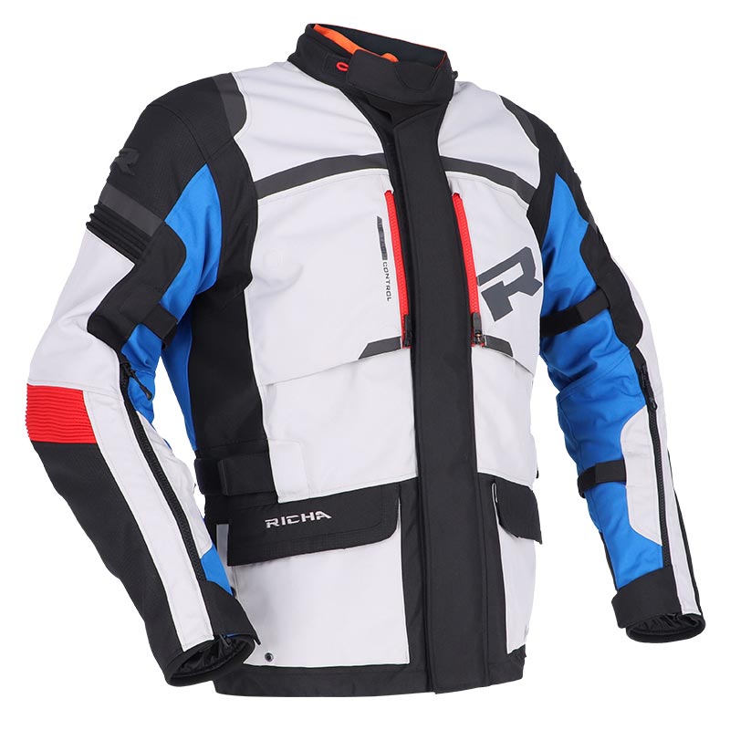 Richa Brutus GTX Grey Blue Red Jacket