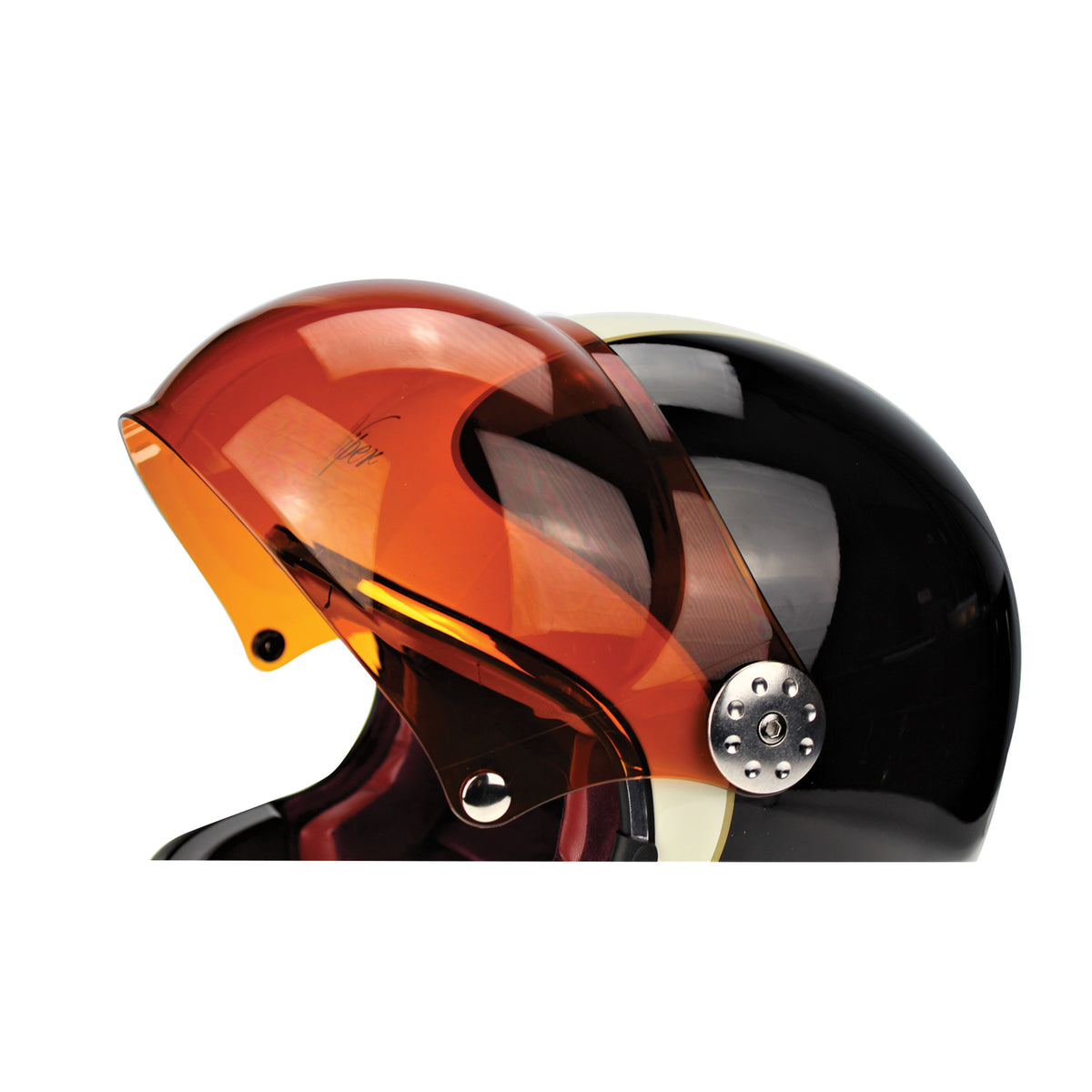 Viper F656 Bubble Visor ECE 22.06 - Amber Magnet