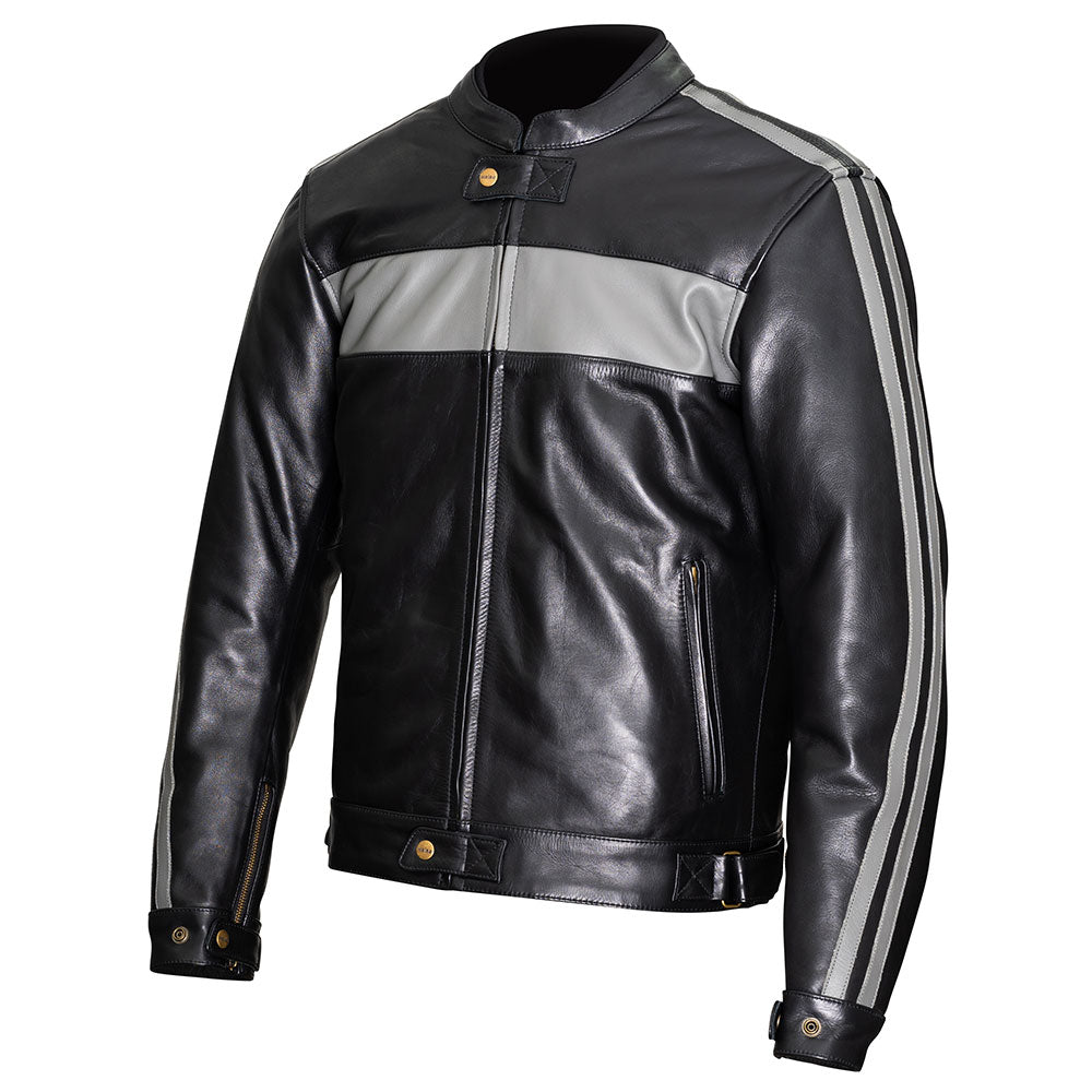 Weise Cabot Leather Jacket Black/Grey
