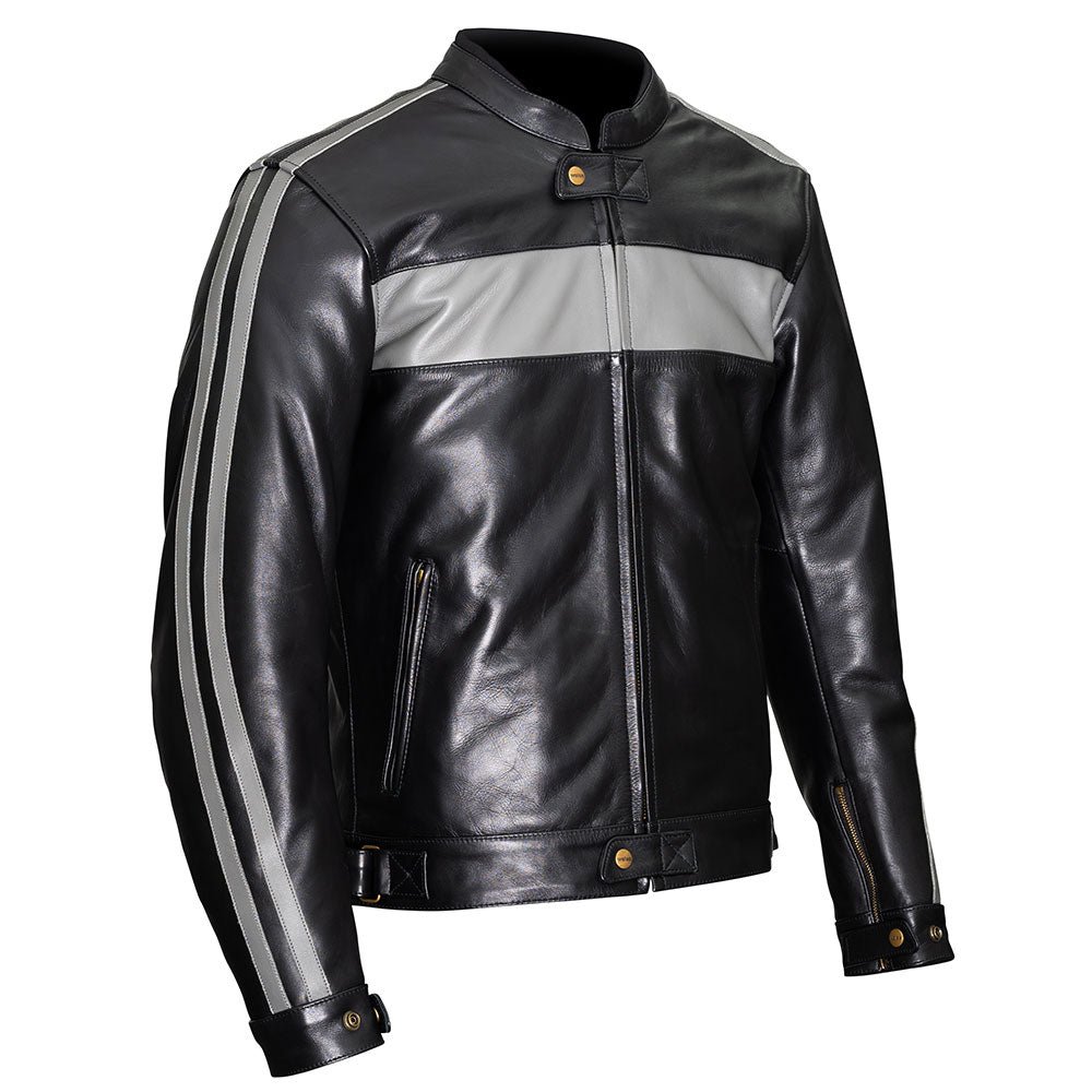 Weise Cabot Leather Jacket Black/Grey