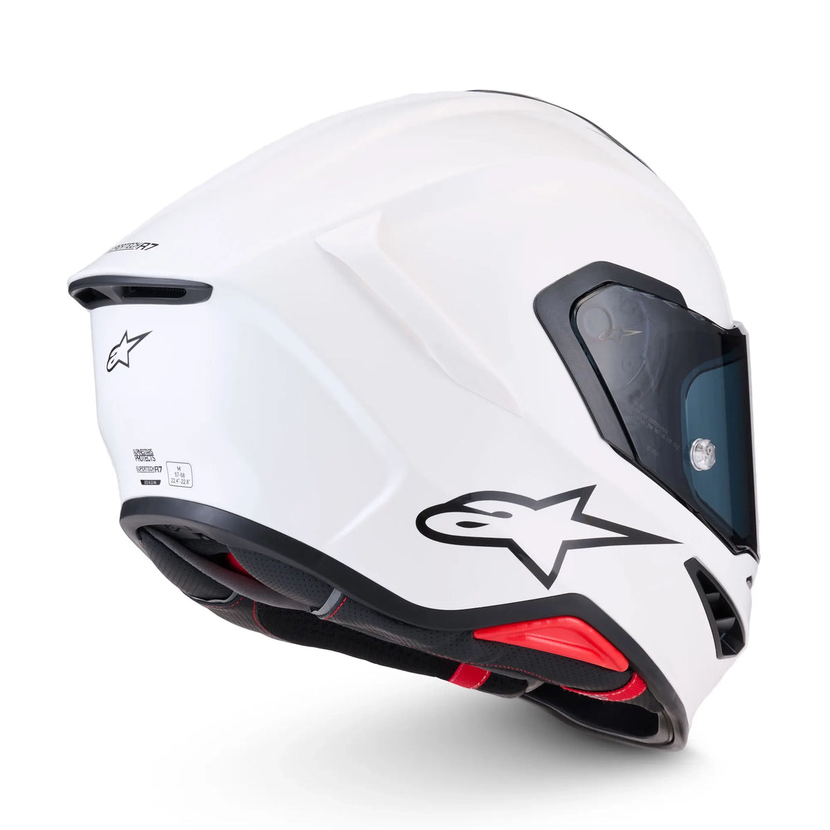Alpinestars Supertech S-R7 Solid Helmet White Glossy 3