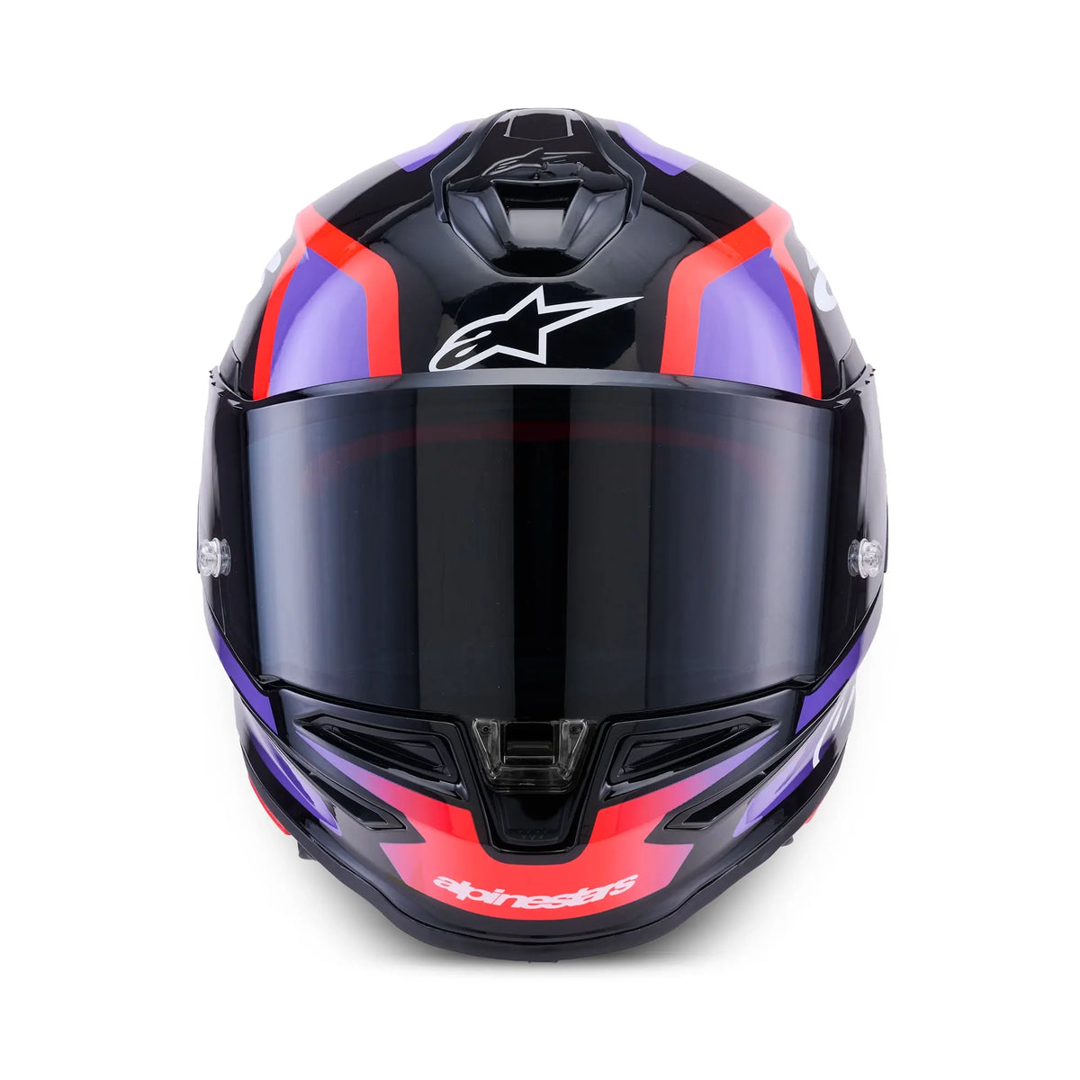 Alpinestars Supertech S-R7 Lumen Helmet Black Purple Red Fluo White Glossy 5