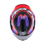 Alpinestars Supertech S-R7 Lumen Helmet Black Purple Red Fluo White Glossy 3