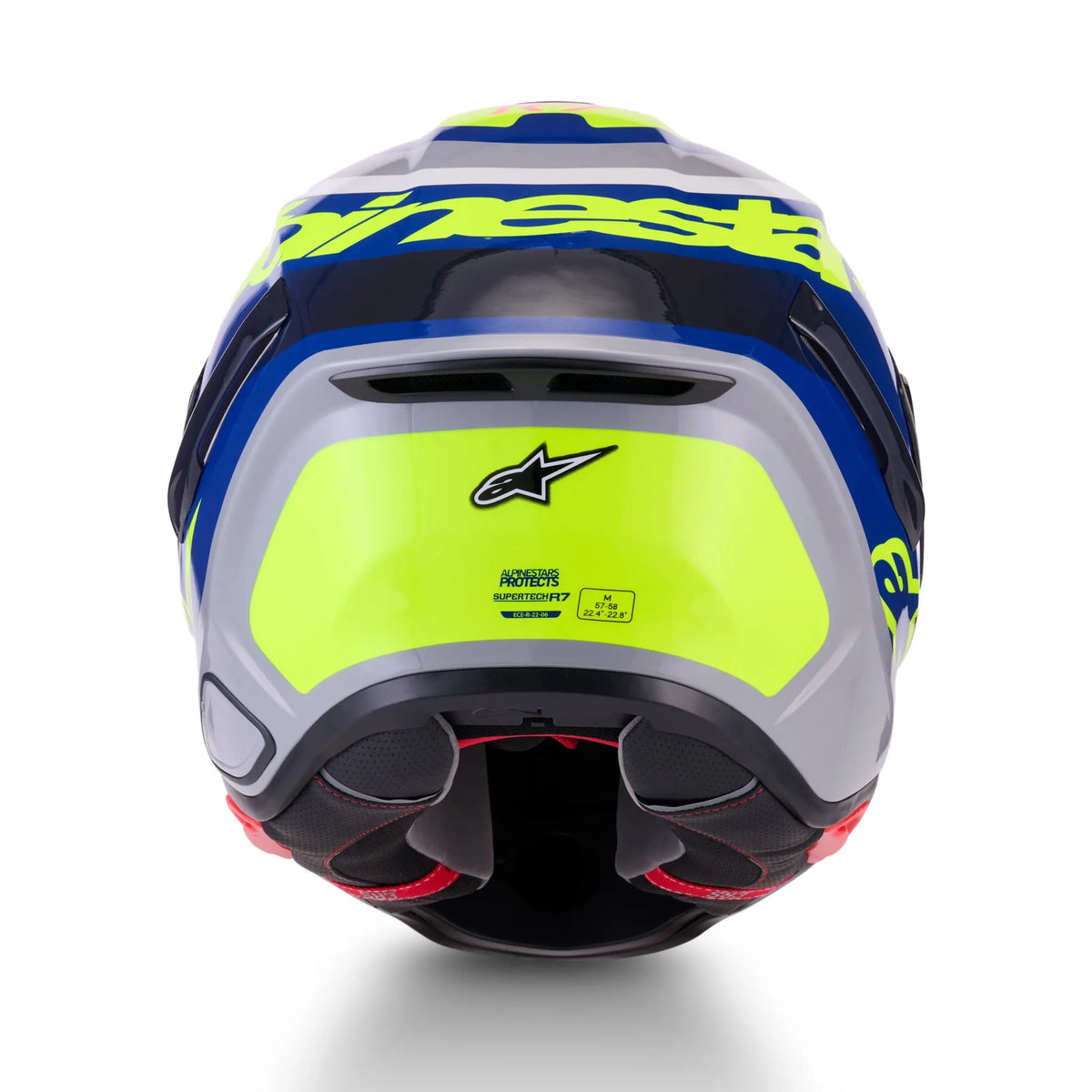 Alpinestars Supertech S-R7 Lumen Helmet Silver Black Pink Yellow Fluo Glossy 6