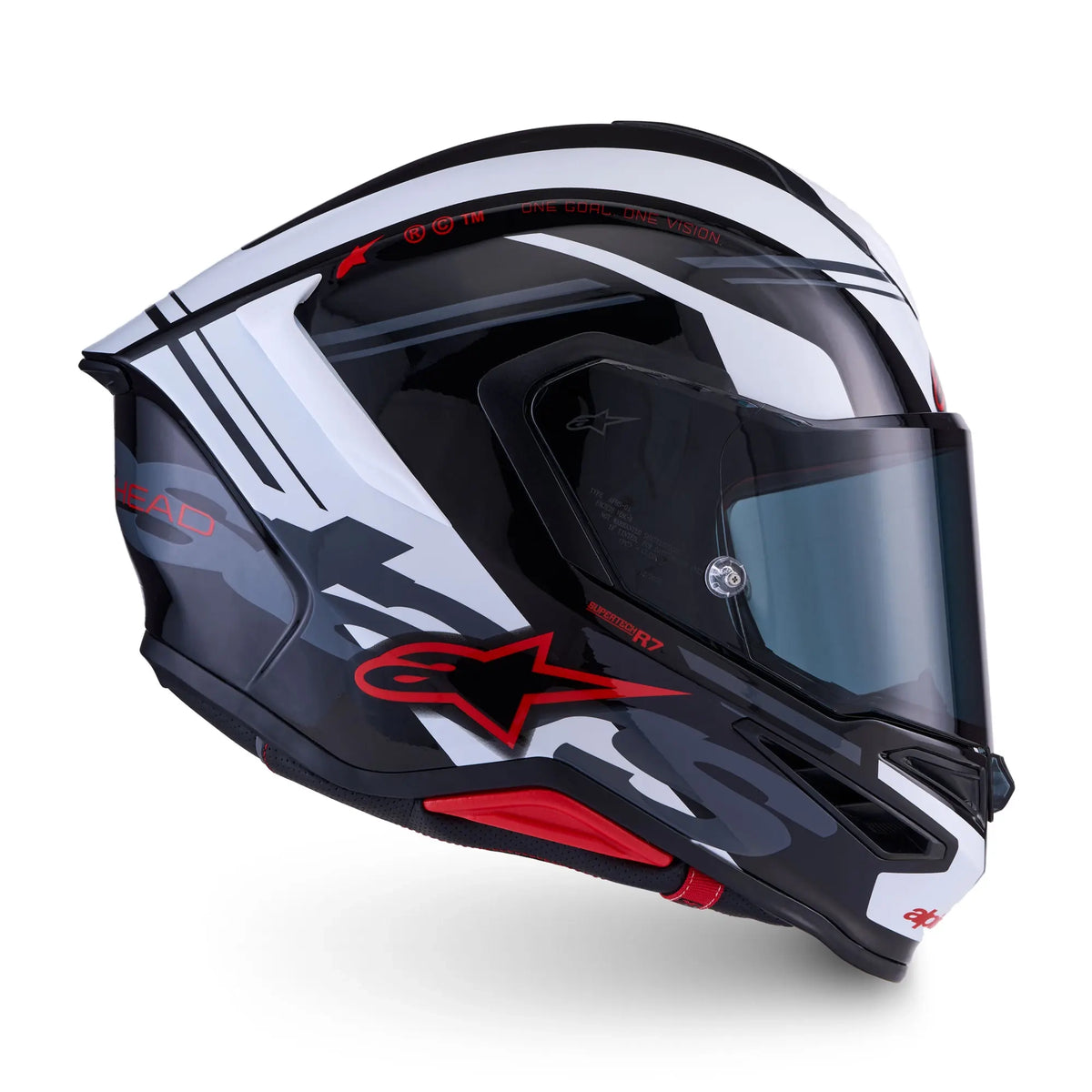 Alpinestars Supertech S-R7 A-Core Helmet Black White Red Glossy 5