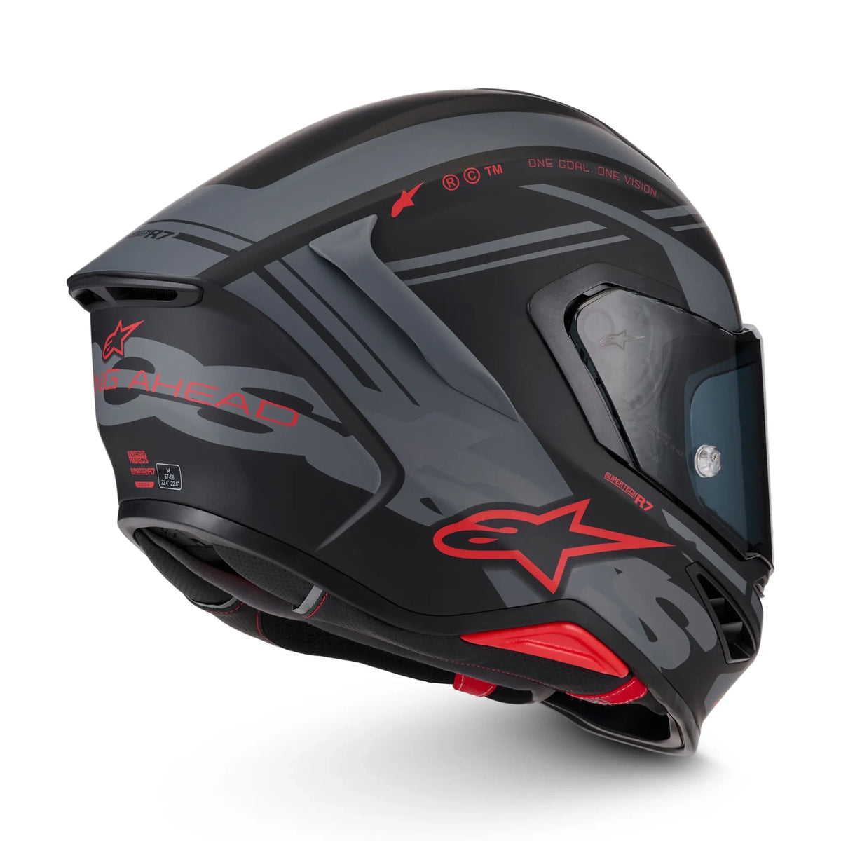 Alpinestars Supertech S-R7 A-Core Helmet Black Grey Red Matt 2