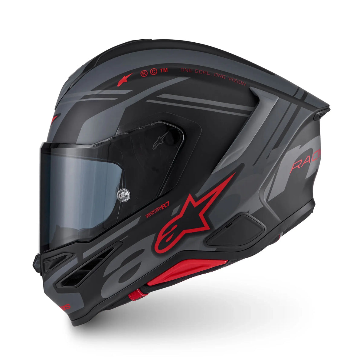 Alpinestars Supertech S-R7 A-Core Helmet Black Grey Red Matt 4