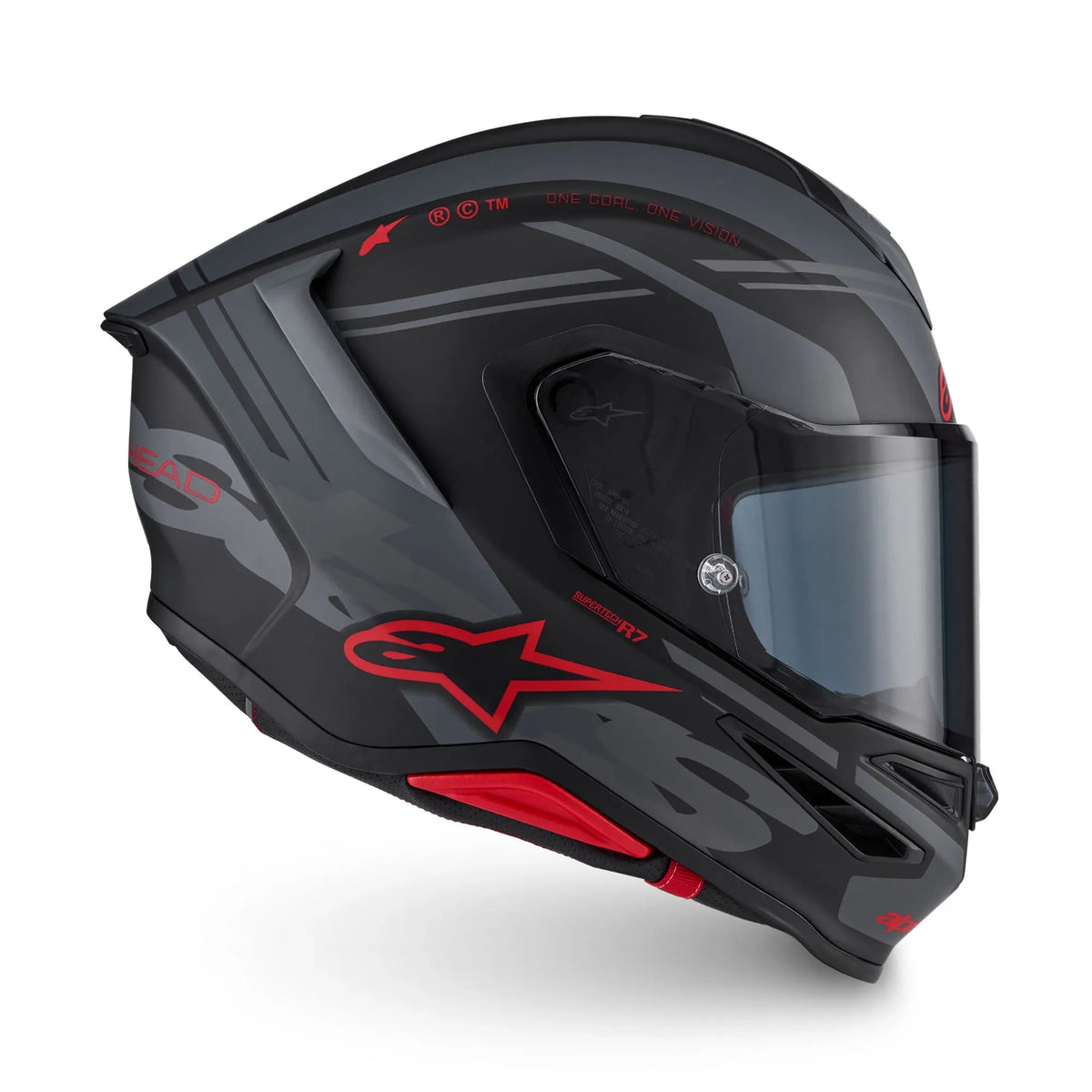 Alpinestars Supertech S-R7 A-Core Helmet Black Grey Red Matt 5