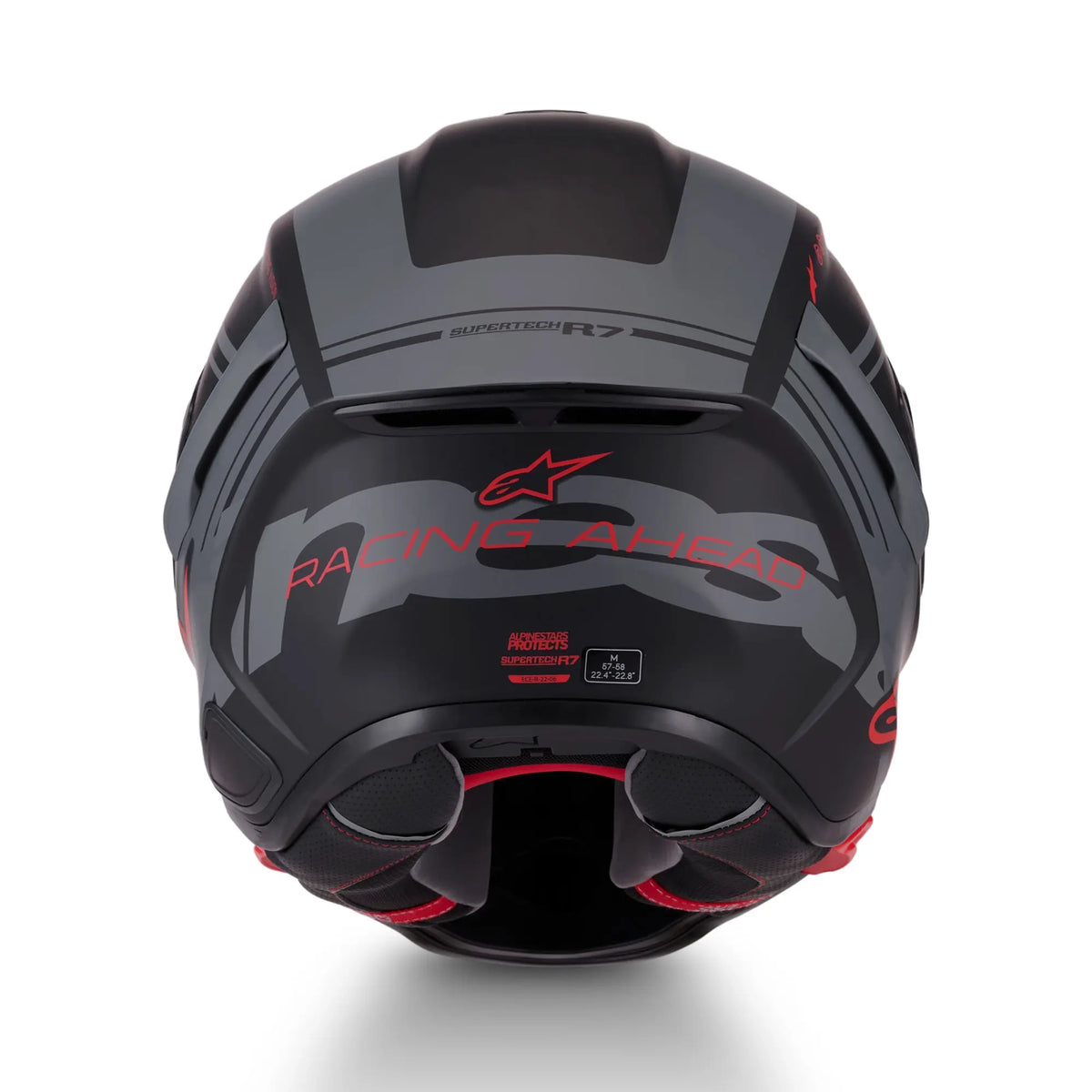 Alpinestars Supertech S-R7 A-Core Helmet Black Grey Red Matt 6