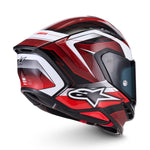 Alpinestars Supertech S-R7 Kinetis Helmet Black Red White Glossy 2
