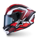 Alpinestars Supertech S-R7 Kinetis Helmet Black Red White Glossy 5