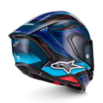 Alpinestars Supertech S-R7 Kinetis Helmet Black Blue Pink Fluo White Glossy 2