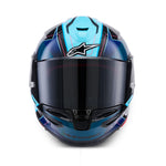 Alpinestars Supertech S-R7 Kinetis Helmet Black Blue Pink Fluo White Glossy 3