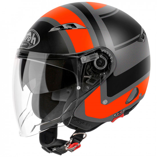 Airoh City One Jet - Wrap Orange Matt Open Face Helmets - SKU ARH075L