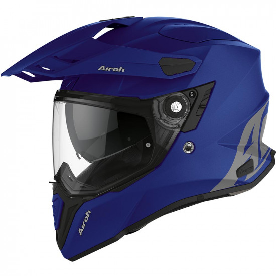 Airoh Commander Dual Sport Matt Blue Flip Front Motorcycle Helmets - SKU ARH104L