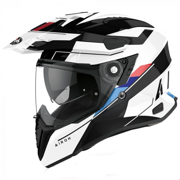 Airoh Commander Skill White Blue Adventure Helmet Full Face Helmets £349.99  - With RaceLeathers Price Promise!