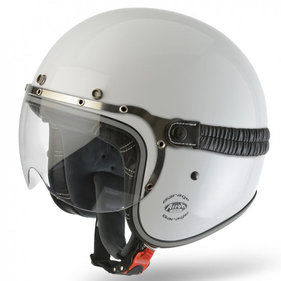 Airoh Garage - White Gloss Open Face Helmets - SKU ARH044L