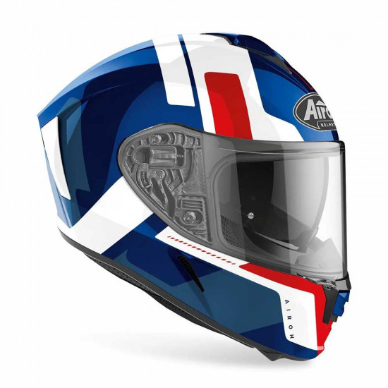 Airoh Spark Shogun Blue Red Gloss Full Face Helmets - SKU ARH157XS