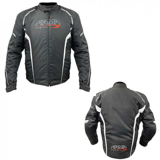Armr Eyoshi 2 Motorcycle Jacket Black White Mens Motorcycle Jackets - SKU A211292XL