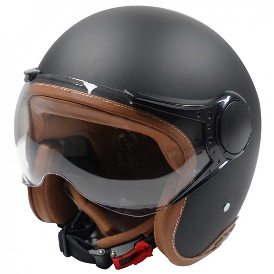 Axor Jet Matt Black Brown Open Face Helmets - SKU AXR005L