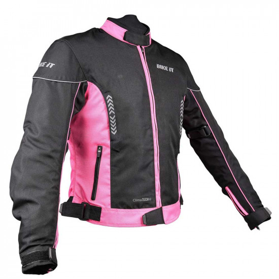 Bike It Insignia Ladies Waterproof Jacket Pink £89.95 Ladies Motorcycle Jackets - SKU JKT26XS from RaceLeathers Motorcycle Clothing