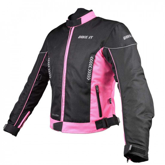 Bike It Insignia Ladies Waterproof Jacket Pink Ladies Motorcycle Jackets - SKU JKT26XS