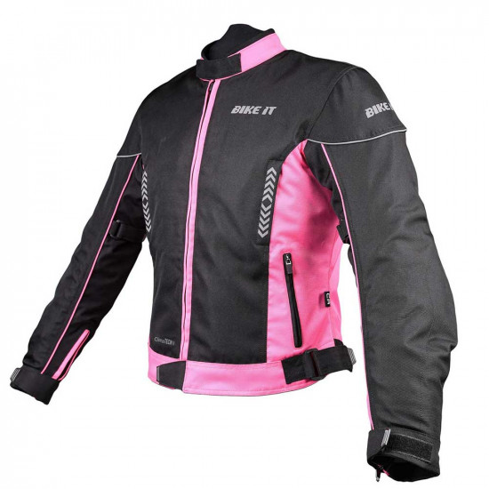 Bike It Insignia Ladies Waterproof Jacket Pink £89.95 Ladies Motorcycle Jackets - SKU JKT26XS from RaceLeathers Motorcycle Clothing