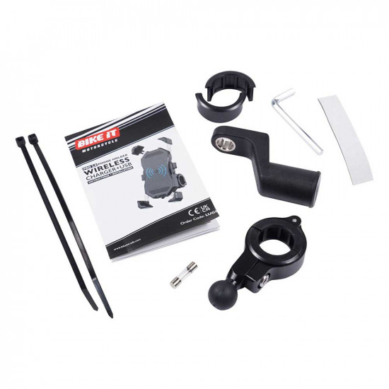 Bike It Pro2 Wireless Phone Charger Cradle with USB £39.95 Road Bike Accessories - SKU LUGSMT19 from RaceLeathers Motorcycle Clothing