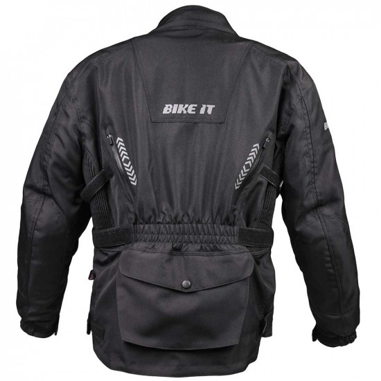 Bike It Triple Black Waterproof Jacket Mens Motorcycle Jackets - SKU JKT20XS