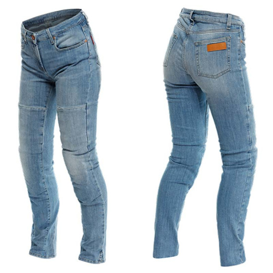 Dainese Denim Stone Slim Lady Pant O75 Stone Wash Blue