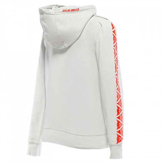 Dainese Hoodie Stripes Lady 82H Light Grey Fluo Red £94.95 Casual Wear - SKU 920/289688282H01 from RaceLeathers Motorcycle Clothing