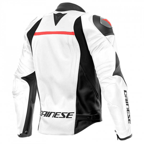 Dainese Racing 4 Perforated Black White Mens Motorcycle Jackets - SKU 911/153384860144