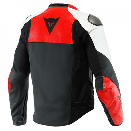 Dainese Sportiva 25A Black-Matt Lava-Red White Mens Motorcycle Jackets - SKU 911/153387225A44